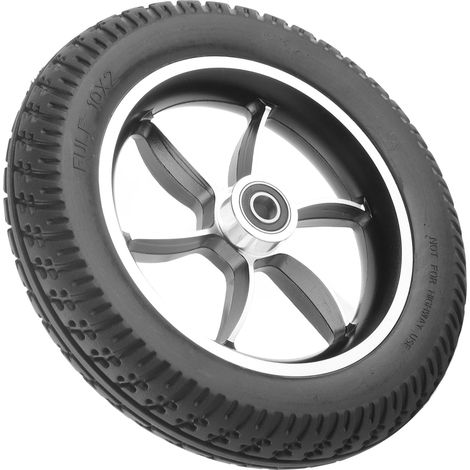 Roue avant 10 pouces pour fauteuil roulant motorisé, pneu plein en caoutchouc avec axe 12mm