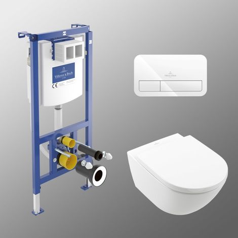 Villeroy & Boch Subway 3.0 WC-Set mit Vorwandelement und Betätigungsplatte (1/5)