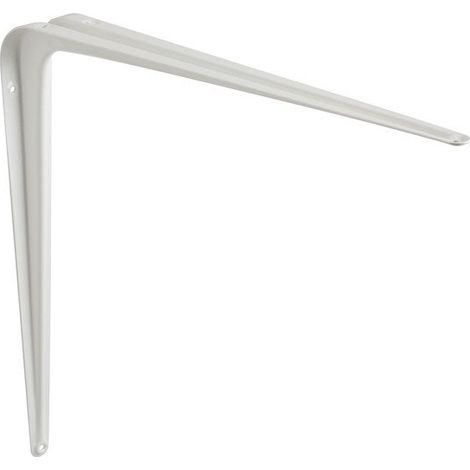 Équerre Normo en acier peint blanc – Dimensions P.35 x H.40 cm – Supporte jusqu'à 25 kg sur mur plein – Garantie 5 ans (1/2)