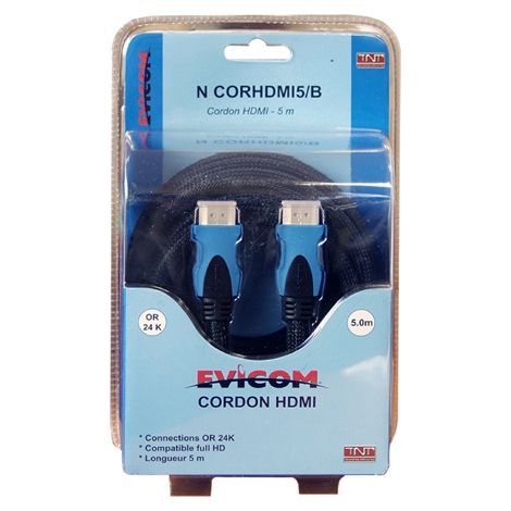 cordon hdmi mâle/mâle de 5 mètres
