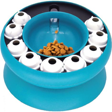 Distributeur de Friandises - VENTEO - Bol interactif pour Chat et Chien - Avec jouet puzzle pour animaux de compagnie - Distributeur de nourriture rotatif