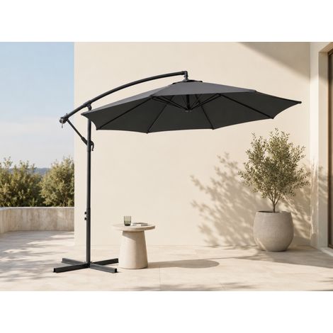 Ombrellone da Giardino a Braccio Laterale 3 m in Alluminio Grigio Antracite - Domo Mea (1/3)