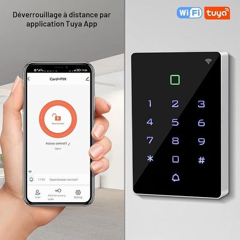 WiFi Access Control Wireless Keyboard Access Controller Keyboard WG26/34 Mobile Phone APP Password System Key Card (1/3)