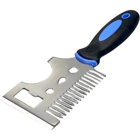 Strumenti per la pulizia di spazzole e rulli: raschietto in acciaio inox 22 x 7,6 x 3 cm (con impugnatura antiscivolo) (1/5)
