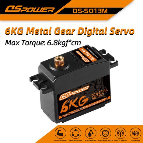 Servo numérique de direction Huangbo R10 pour voiture miniature à dents en cuivre de 6 kg, distributeur d'eau automatique anti-vibration, moteur à engrenages