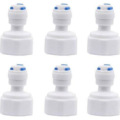 Set mit 6 Schnellkupplungen für Wasserfilter und Umkehrosmoseanlagen, 1/4"-Außengewinde (1/5)