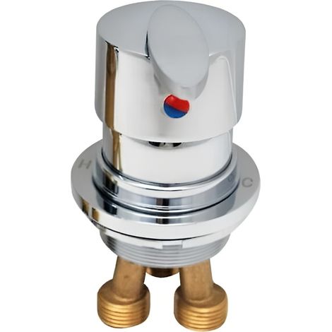 Vanne de dérivation de douche séparée, Mitigeur de Douche en Laiton Chromé avec Inverseur, Connexion pour Eau Chaude et Froide, Idéal pour Cabines de Douche (1/5)
