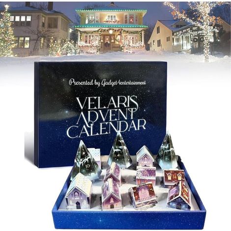 Calendrier de l'Avent Velaris 2024, calendrier de l'Avent de Noël de 12 jours, avec bijoux, papeterie et gadgets Calendrier de l'Avent Velaris 2024, cadeaux de Noël pour adultes et enfants (1/5)