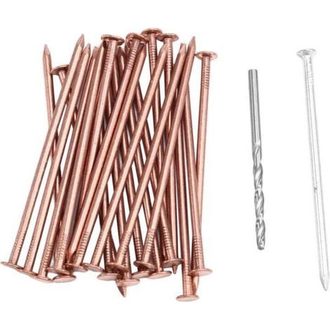 25 Clous en Cuivre Pur 3,5 Pouces pour Éliminer les Souches Vrac Quincaillerie (1/4)