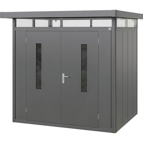GFP Primeyard Casetta da giardino metallo 228x180x231 cm Armadio da esterno per attrezzi antracite (1/5)