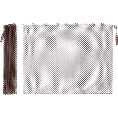Rideau décoratif de rechange en maille filet pour cheminée - Protection contre les étincelles 2422in/6155.9cm