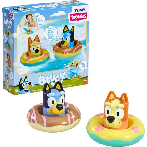 Tomy Toomies - Giocattolo da Bagno Bluey e Bingo in Boa Set di 2 Boe Con Ruote ad Acqua Giocattoli Con Licenza Ufficiale Per Bambini da 18 Mesi (1/5)