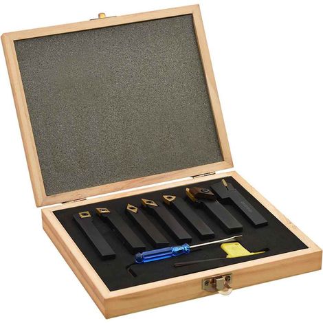 vidaXL Set de herramientas de torneado indexable 12 pzas 12x12mm 80mm (1/5)