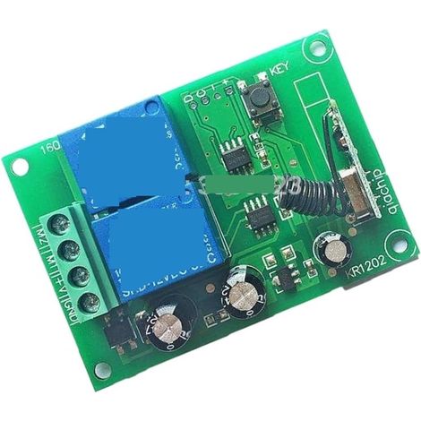 Kit d'ouvre-portes automatiques Module récepteur de relais cc de commutateur de télécommande 433 MHz for le contrôle de courant positif et négatif de moteur électrique pour accessoires de portail coul (1/5)