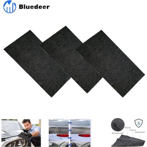 Lot de 3 chiffons magiques Nano - Nano Sparkle - Élimination des rayures sur la voiture - Réparations légères, polissage de surface et taches d'eau (1/5)