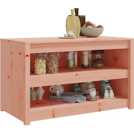 Armoire de Rangement Extérieure en Bois de Douglas Massif, 106x55x64 cm, Meuble de Cuisine d'Extérieur Résistant aux Intempéries pour Jardin et Terrasse (1/5)