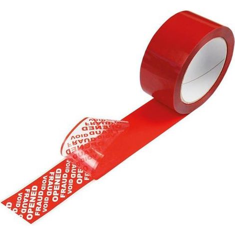 Sicherheitssiegelband Breite 50mm Länge 50m Stärke 49µ PET rot TRANSPAK
