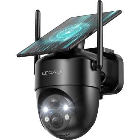Camera Surveillance WiFi Exterieure sans Fil Caméra Solaire 3MP 360° PTZ, Wi-FI 6, Détection PIR Intelligente, Alarme Anti-Intrusion, IP66 (1/5)