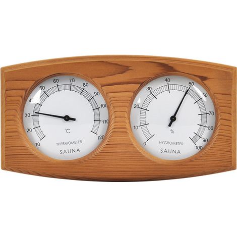 RHG Thermomètre de sauna 2 en 1 bois thermo hygromètre thermomètre hygromètre vap sauna accessoire