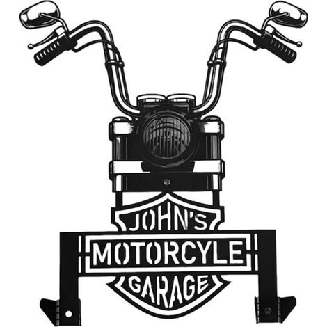 Silhouette métallique de moto, décoration murale pour moto, ornement décoratif pour casque,40×35cm