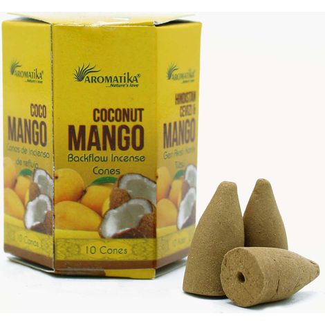 Encens Masala Backflow pack de 10 - Noix de coco et mangue- Vendu par 1 (1/2)