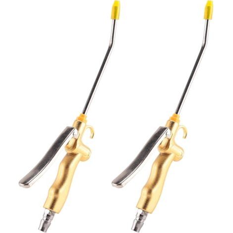 2X Industriel à Haut Volume avec Buse de Débit Protection en Caoutchouc, Outil Nettoyage Pneumatique la Poussière pour Les Accessoires Compresseur -