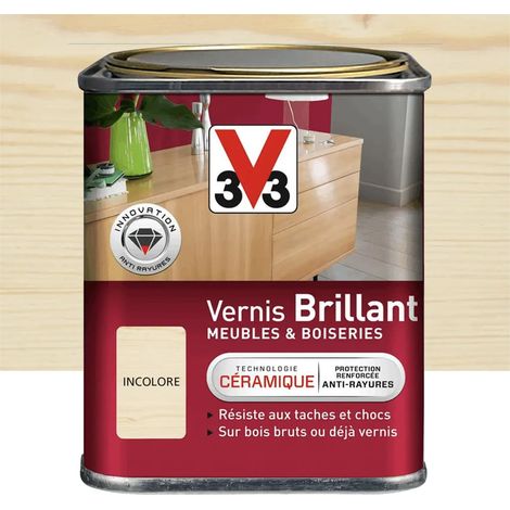 Vernis V33 Meubles et Boiseries Brillant Incolore 0,5 L (1/2)