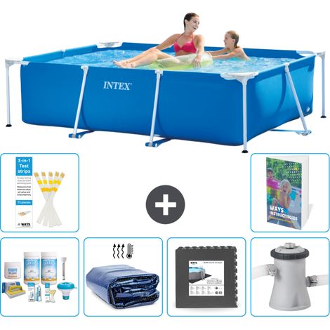 Rechteckiger Frame Pool - 220x150x60 cm - 7-teilig S59