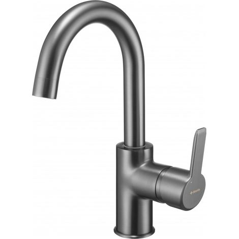 Deante Arnika grifo para lavabo gris oscuro titanio