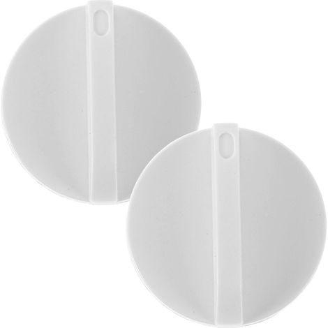 Bouton de réglage de thermostat, régulateur de température universel, usage domestique, 3,00 x 3,00 x 2,50 cm, blanc, remplacement facile, lot de 2, blanc. (1/5)
