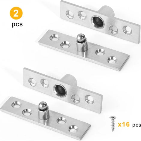 Charnière pivotante en acier inoxydable (acier inoxydable) à axes central et décalé, rotation à 360 degrés, dissimulation de l'axe vertical pour portes en bois (1/5)