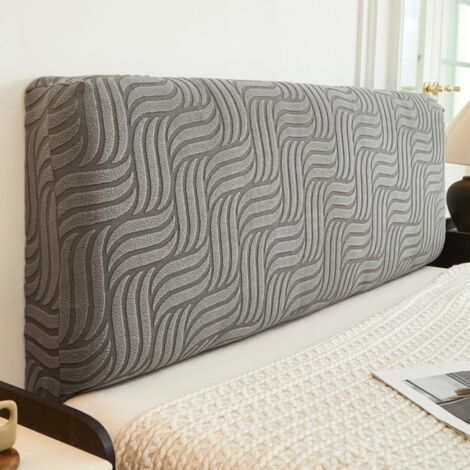 Housse De Tête De Lit Extensible,Housse De Tête De Lit 160,Couvre-tête De Lit Tissu Jacquard,élastique Protection De Tête De Lit, Couleur Unie (1/5)