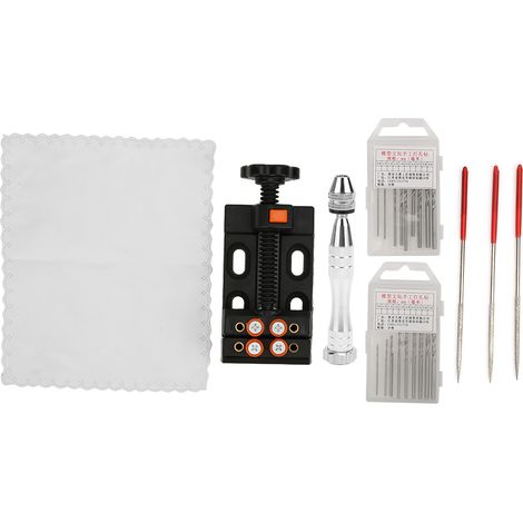 Ensemble de 26 forets hélicoïdaux manuels pour le travail du bois, en alliage d'aluminium, pour le poinçonnage et le polissage, diamètres de 0,5 mm à 3,0 mm. (1/5)
