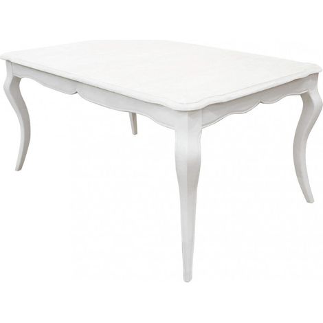 Tavolo allungabile da interno 160/200x100 cm con struttura in legno bianco Jessy - White (1/5)