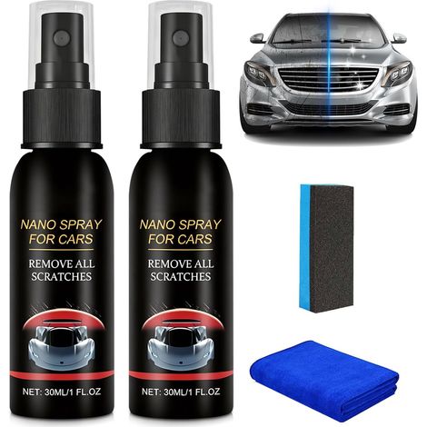 NanoPolix Enlève Rayures, Nano Polix Enlève Rayures, Enlève Rayures Ultime, Enlèvement Rapide des Rayures et Tourbillons de Revêtement Automobile, Pack de 2 (1/5)