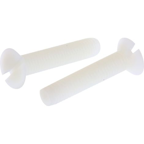 Vis à métaux RS PRO M5 à tête Fraisée fendue en Nylon, 25mm ( Prix pour Sachet de 100 )