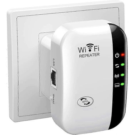 Répéteur Wi-Fi ultra-rapide (modèle 2026) couvrant jusqu'à 5 000 pieds carrés et 50 appareils. Amplificateur Internet inclus (1 pièce). (1/5)