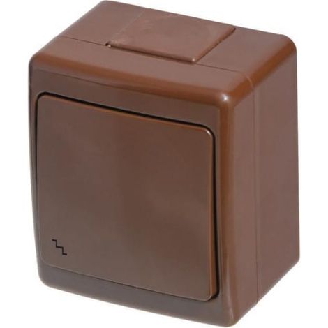 Einzelner hermetischer Beta-Schalter, 2-Wege, braun, IP44 /D.3210WS/