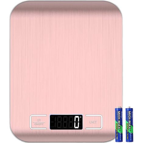 Balance De Cuisine Numérique - Acier Inoxydable - Précision 1 G - Capacité 5 Kg - Pour Cuisiner Et Pâtisser - 1 Pièce (1/5)