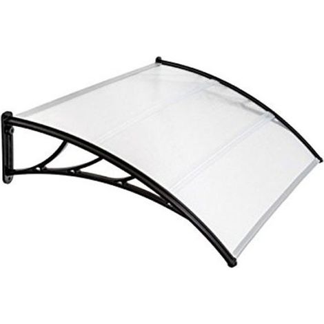 Pensilina in Policarbonato Alveolare Trasparente 105x80 Tettoia Modulare (1/2)