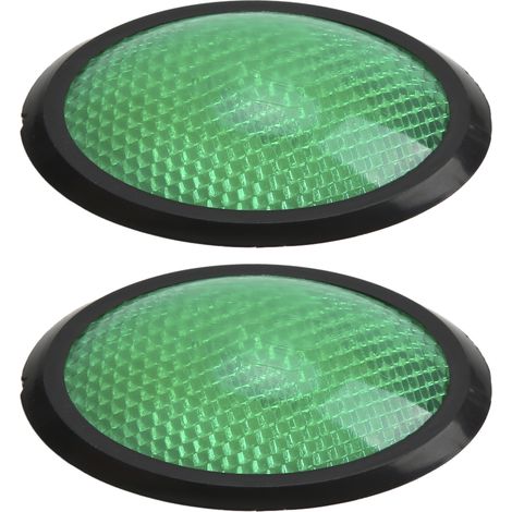 Universelle ovale grüne reflektierende Signalglasteile für Autos, Motorräder und LKWs (1/5)