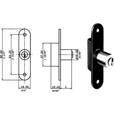 Cerradura para muebles con barras giratorias 2177 Meroni