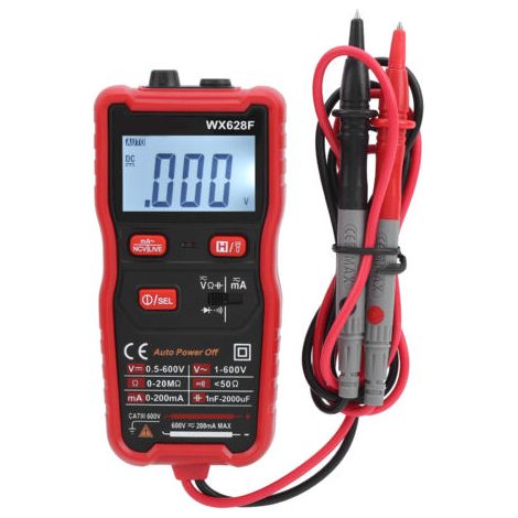 WX628F Digitalmultimeter, Mini-Gleich-/Wechselspannungs- und Widerstandsmessgerät, berührungslos mit automatischer Bereichswahl (1/5)