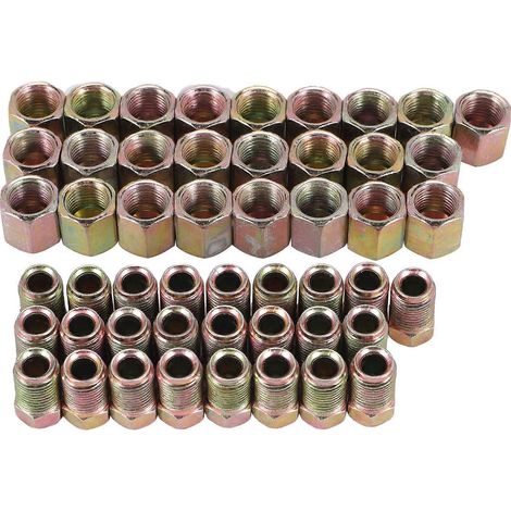 50Pcs Écrous Union de Frein Mâle/Femelle M10x1mm pour Tuyau 3/16 Pouce DE (1/5)