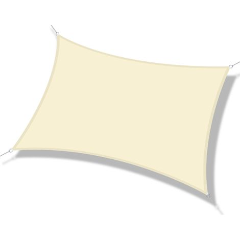 Outsunny Vela Ombreggiante Rettangolare 4x6m Tenda da Sole