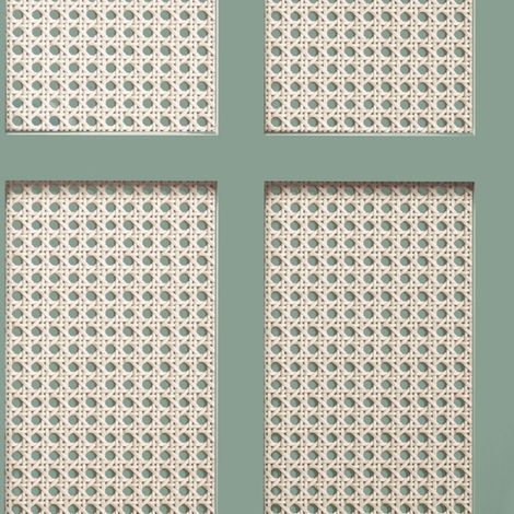 Green Cane Wood Panel Wallpaper Fine Decor Wicker Rattan Modern Contemporary (1/3)