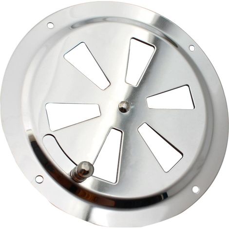 MINKUROW Foglio Di Ventilazione In Acciaio Inox 5 Pollici Foglio Di Ventilazione Rotonda Con Manopola Laterale Louver Vent Cover Farfalla Aria Gill Plate (1/5)