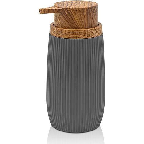 Dispenser per sapone liquido Grigio dettagli effetto legno Blob (1/5)