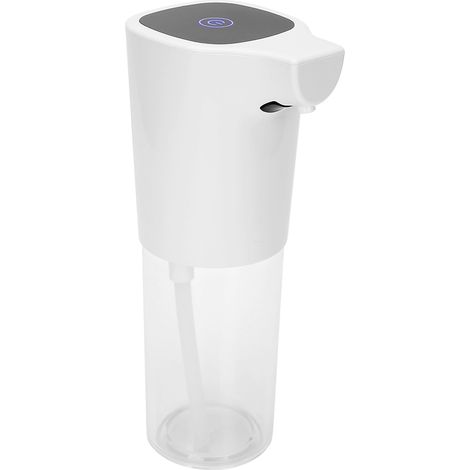 Distributeur automatique sans contact pour savon liquide et gel hydroalcoolique, pulvérisateur à capteur infrarouge, bouteille rechargeable, noir, 400ml, usage domestique et professionnel. (1/5)