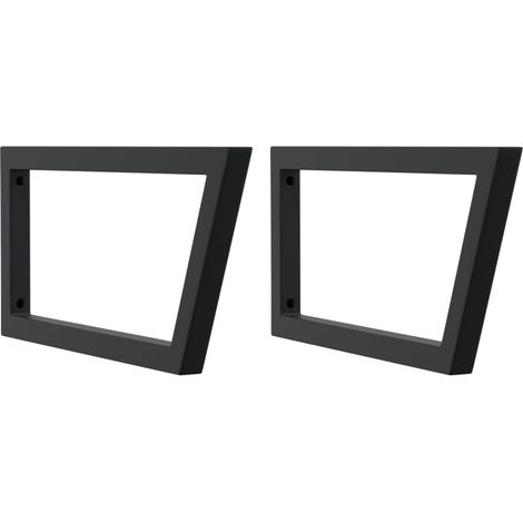 Maison Exclusive - Reggimensole per Lavabo 2 pz Nere Trapezio in Acciaio